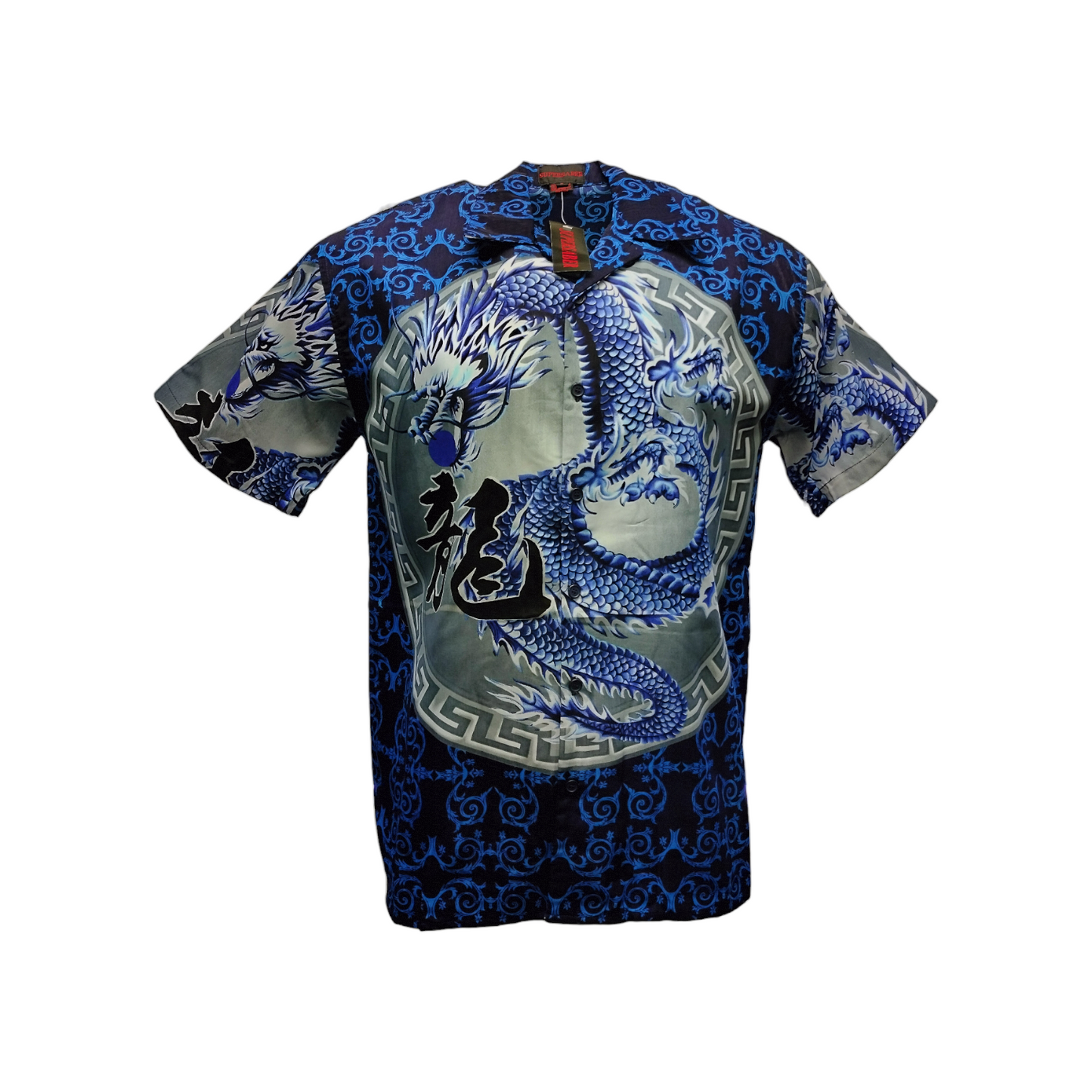 Men's Button-Up Shirt-Big Brother- Dragon Casual