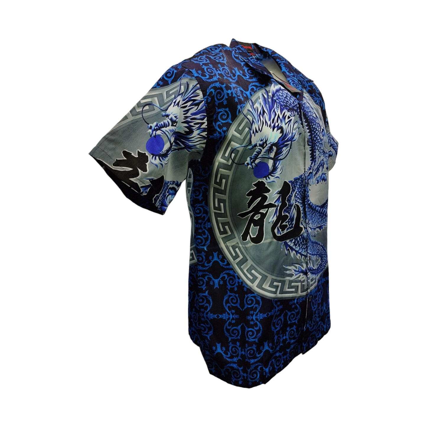 Men's Button-Up Shirt-Big Brother- Dragon Casual
