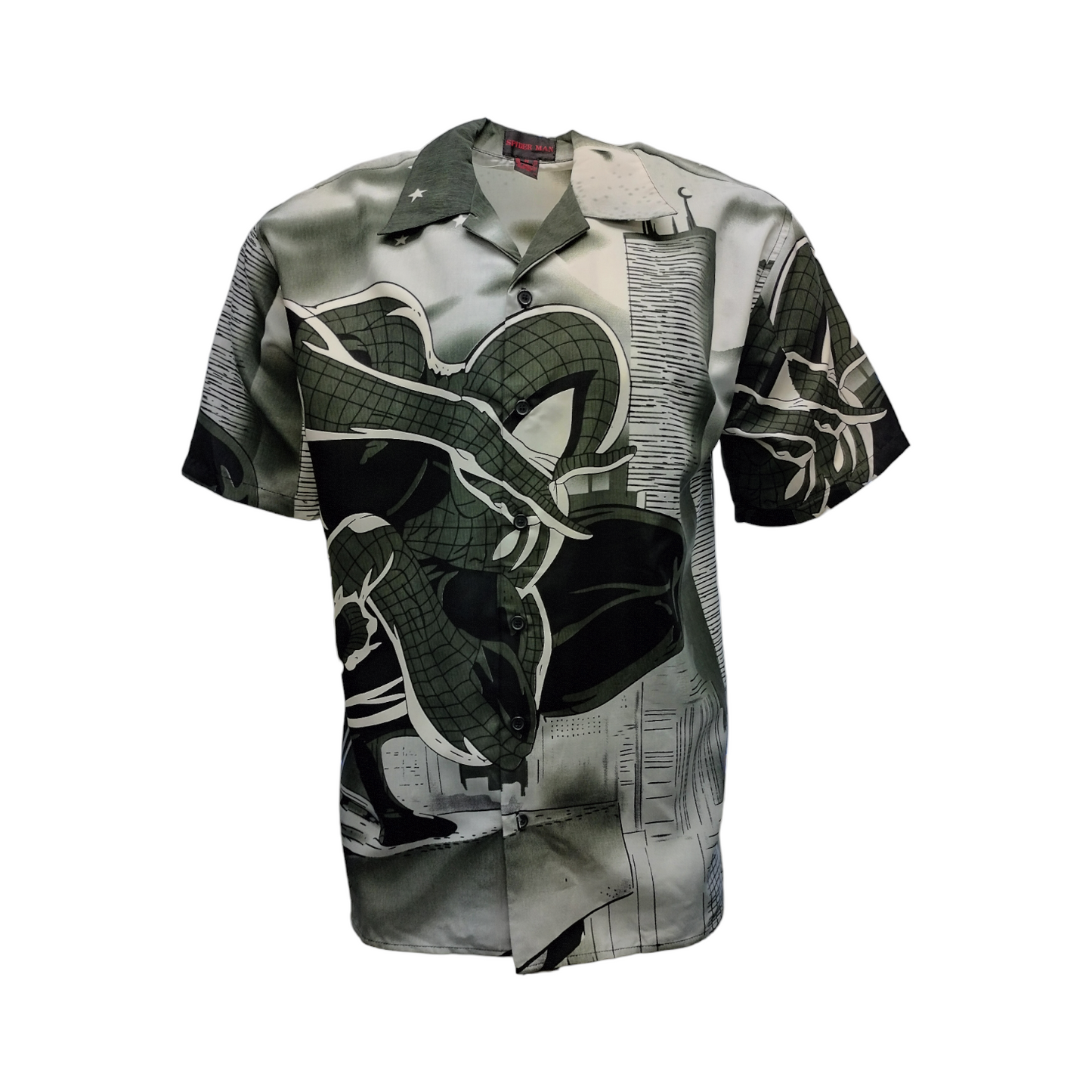 Men's Shirt Button up Spider Man Casual