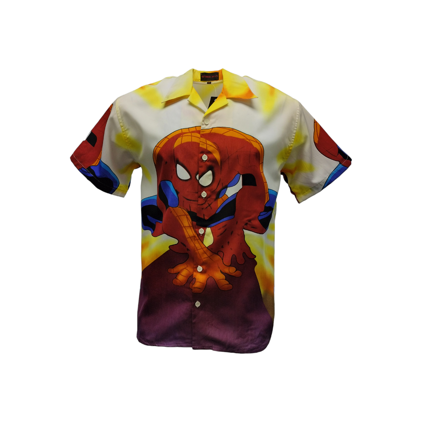 Men's Shirt Button up Spider Man Casual