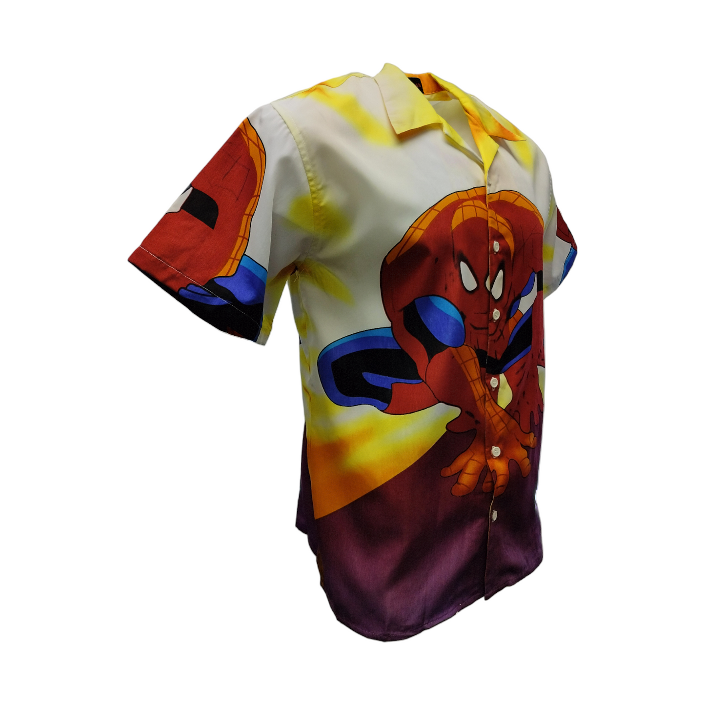 Men's Shirt Button up Spider Man Casual