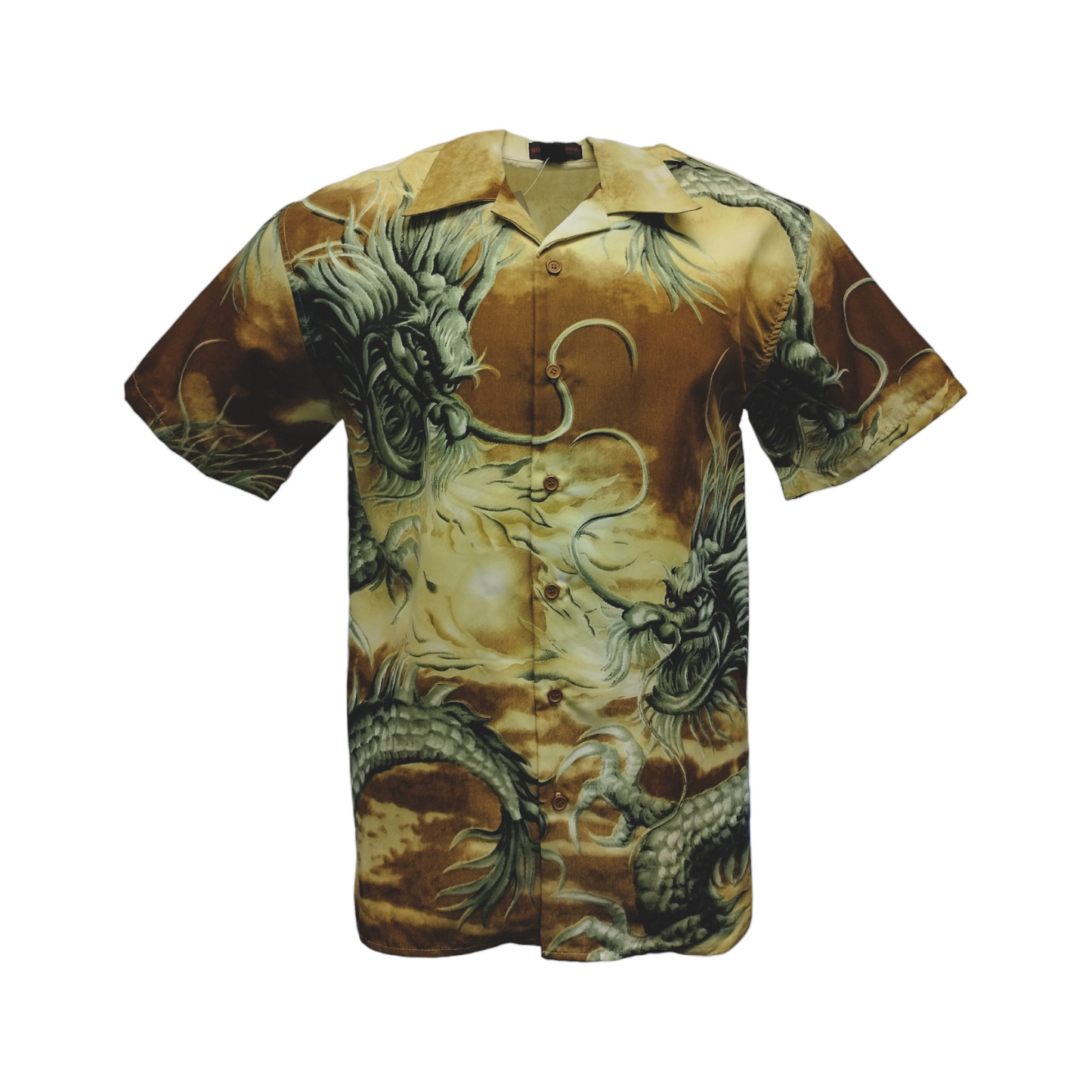 Men's Button-Up Shirt-Big Brother- Dragon Casual
