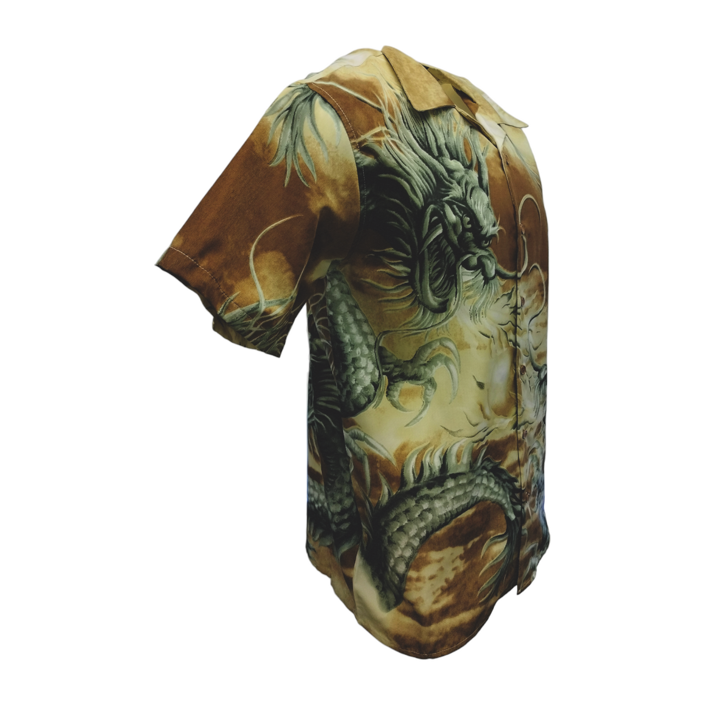 Men's Button-Up Shirt-Big Brother- Dragon Casual