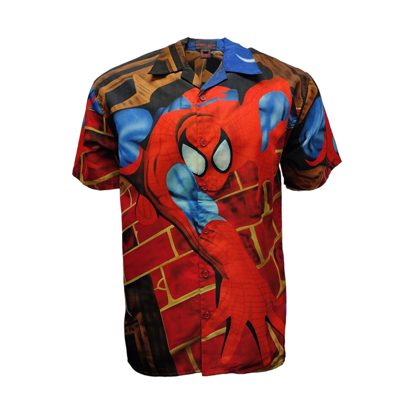 Men's Shirt Button up Spider Man Casual