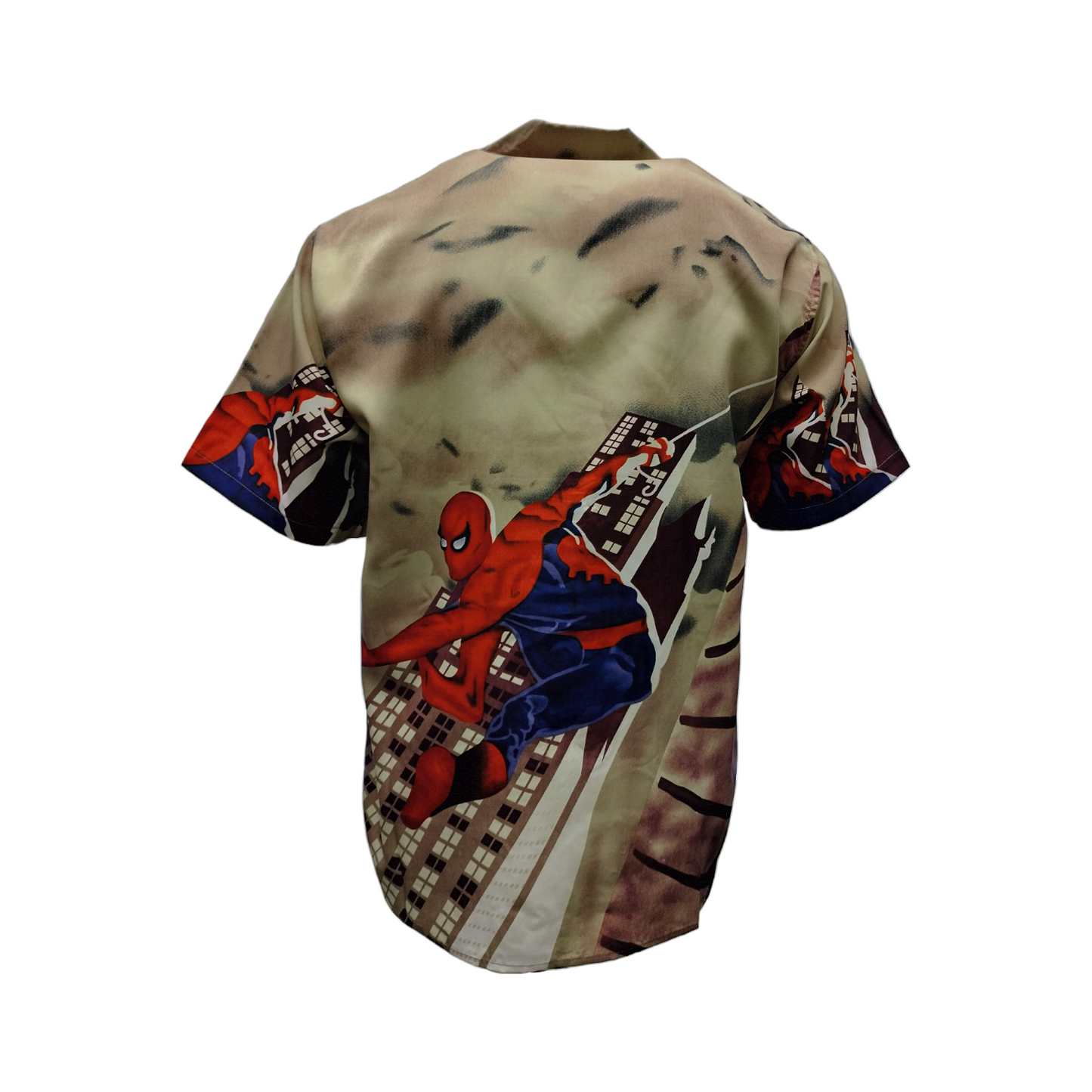 Men's Shirt Button up Spider Man Casual