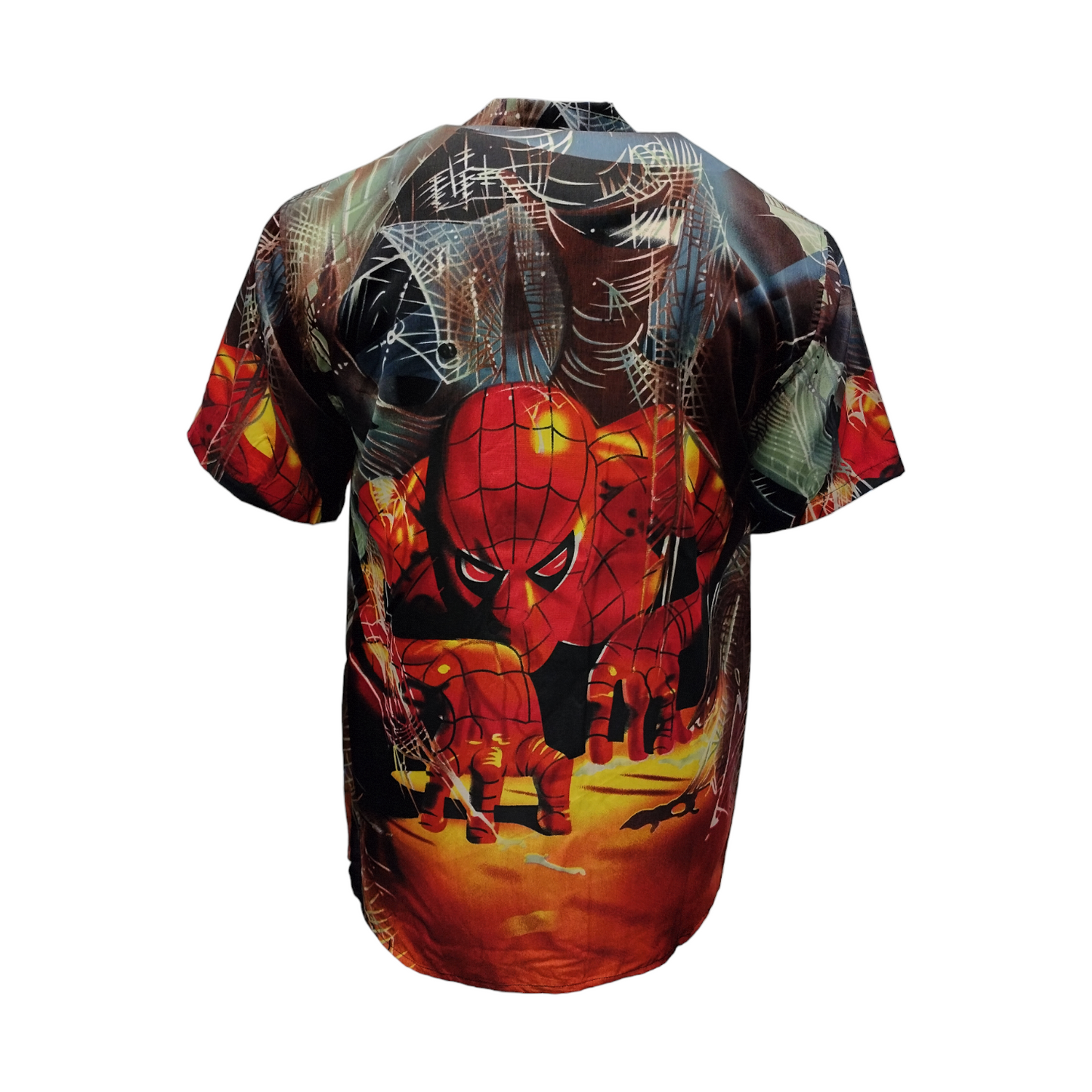 Men's Shirt Button up Spider Man Casual