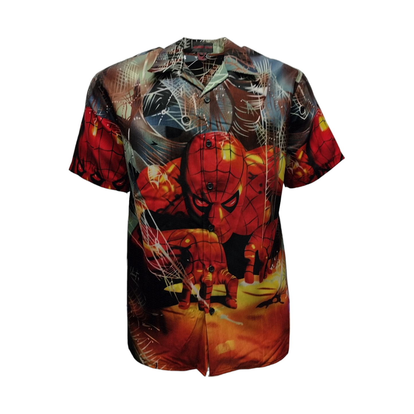 Men's Shirt Button up Spider Man Casual