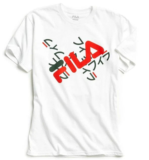FILA T-Shirt -Retro Logo -Japanese -100% Cotton-Unisex