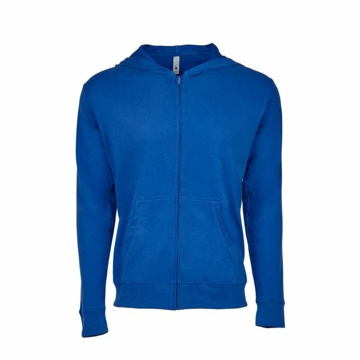 Men's Sweatshirt Hoodie Lightweight Full Zip Hooded Jacket - Royal Blue & Forest Green NEW