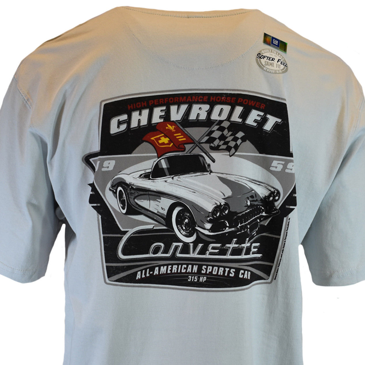 Chevrolet 1959 Corvette All-American Sports Car Men's Graphic T-Shirt