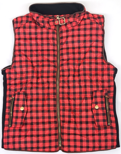 Girl Junior Chocolate Winter Tile Pattern Down Jacket Lightweight Packable Puffer Padded Down Vest