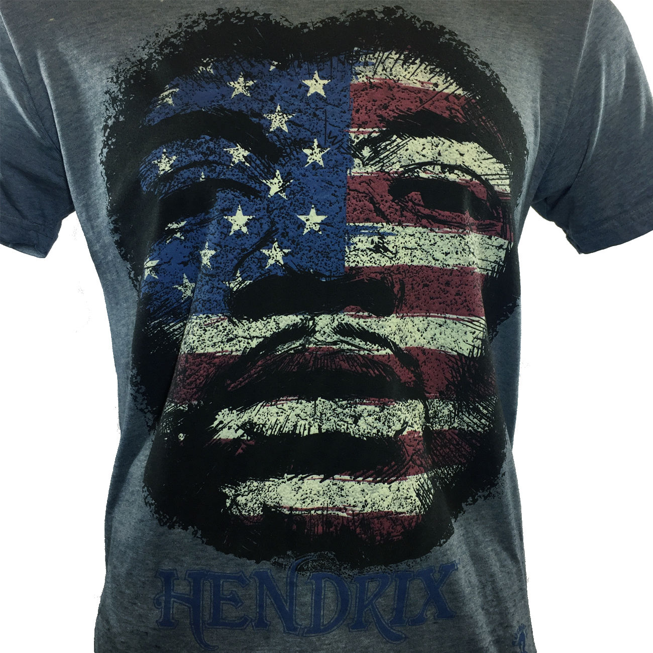 Jimi Hendrix American Flag Portrait Men's Graphic T-Shirt