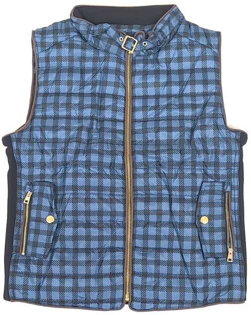 Girl Junior Chocolate Winter Tile Pattern Down Jacket Lightweight Packable Puffer Padded Down Vest