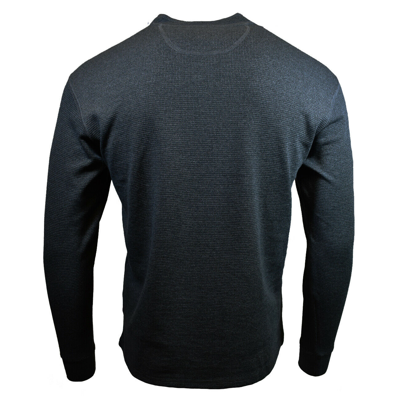 Men's Henley Thermal Tee Long Sleeve 3 Button - Bundle of 3 .Gray-Navy-beige