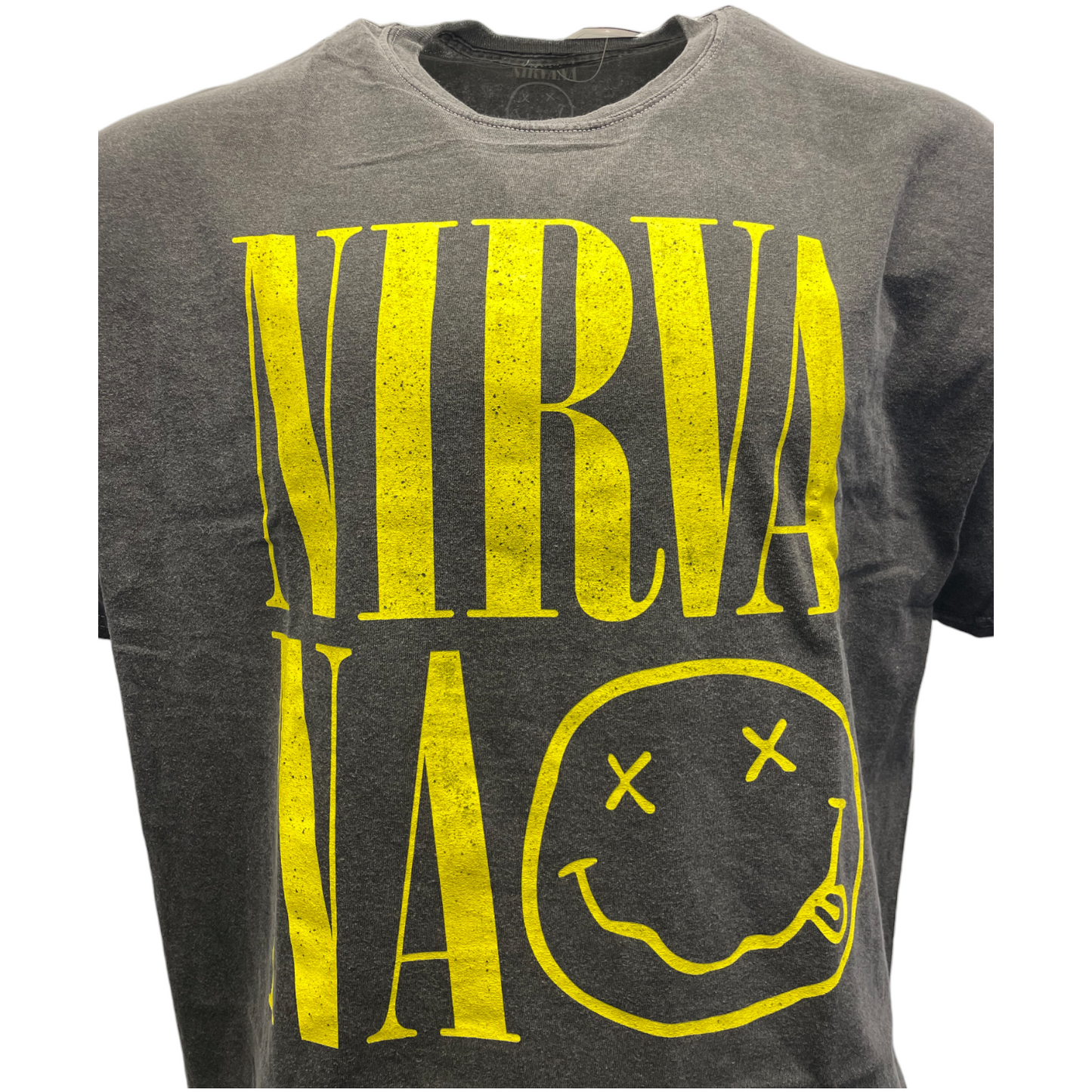 Oversized Classic Nirvana Nevermind Smile Band T-Shirt - Mens/Unisex