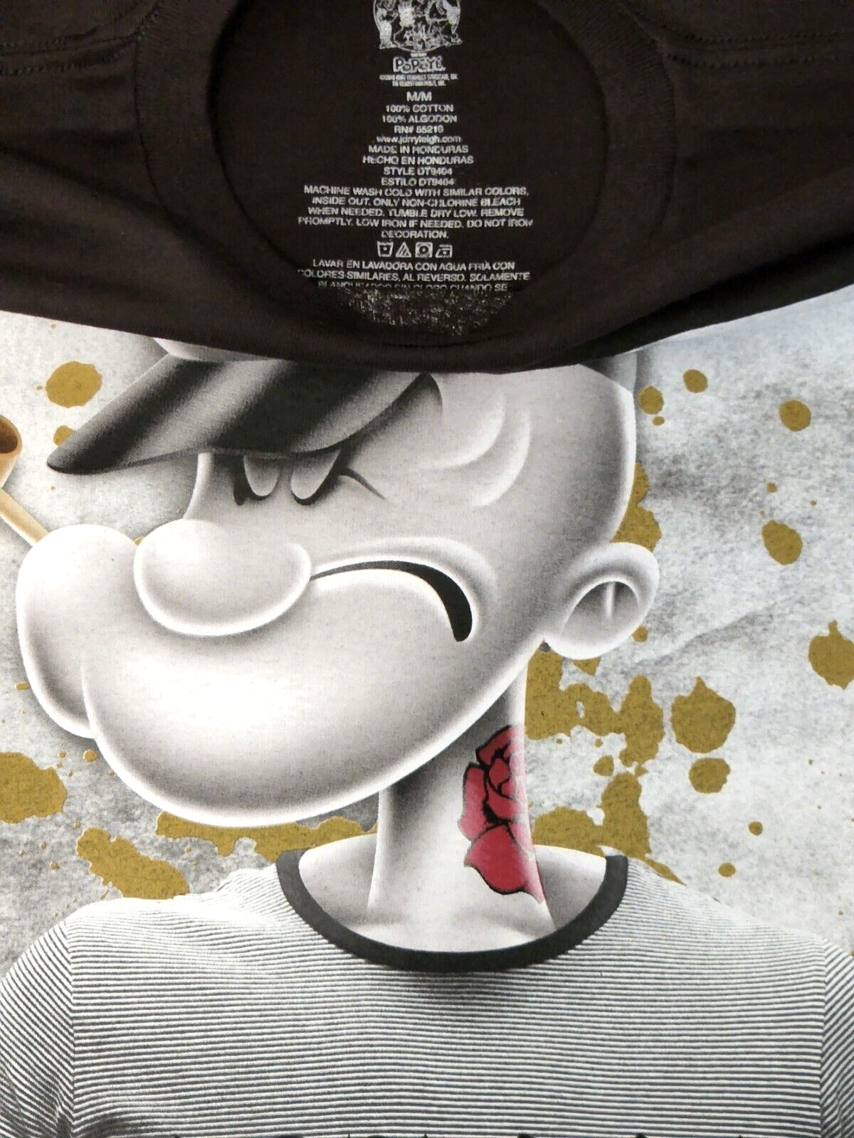 POPEYE Men's T-shirt-The Strong Man in The US -Love Popeye -Cartoons 100% Cotton