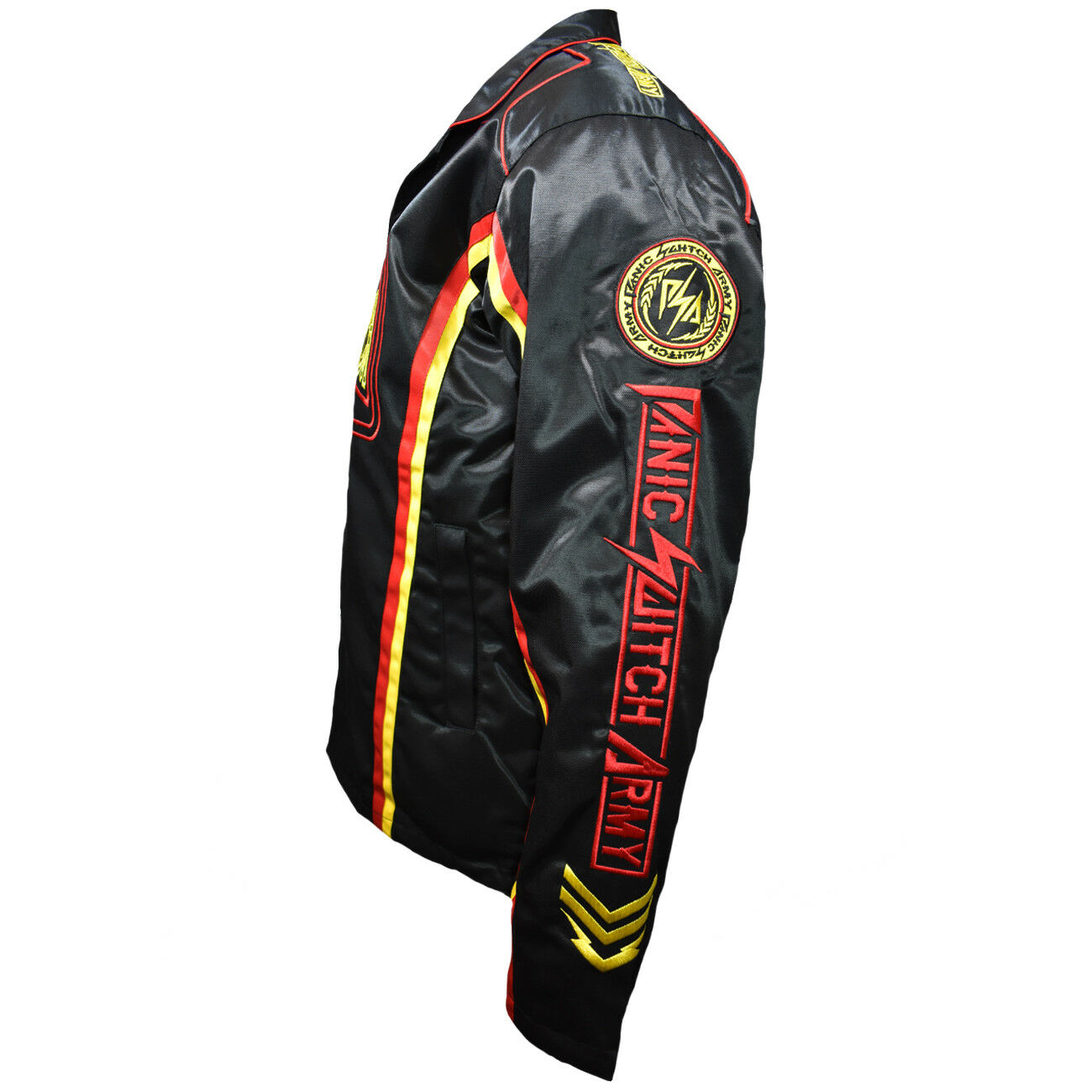 Mens NASCAR style Jacket PANIC SWITCH Army crew