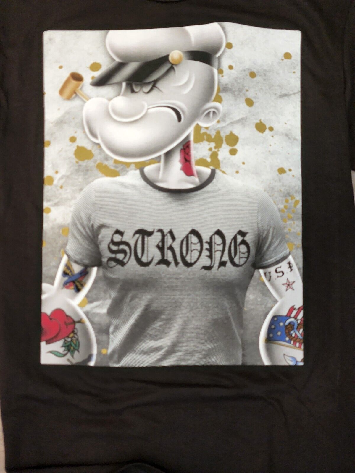 POPEYE Men's T-shirt-The Strong Man in The US -Love Popeye -Cartoons 100% Cotton