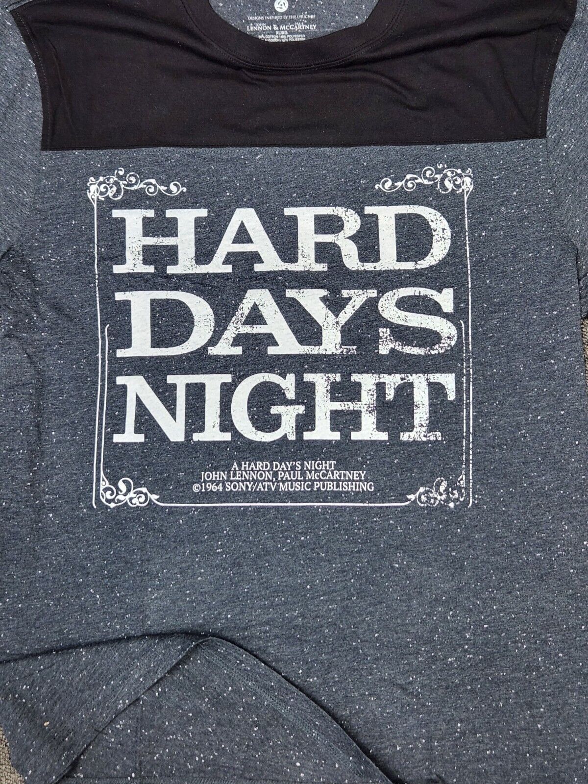 Men's t Shirts-Lennon & McCartney Hard Day's Night "THE BEATLES"