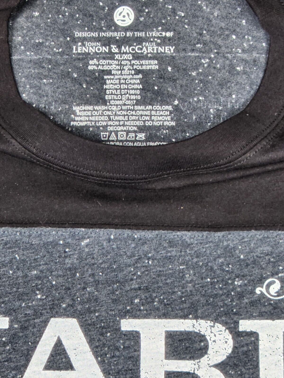 Men's t Shirts-Lennon & McCartney Hard Day's Night "THE BEATLES"