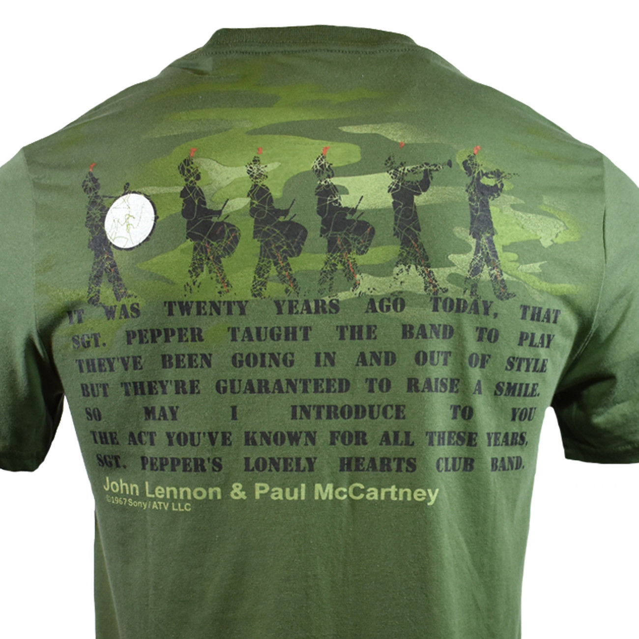 The Beatles Sgt Peppers Lonely Hearts Club Lyrics Men's Graphic T-Shirt