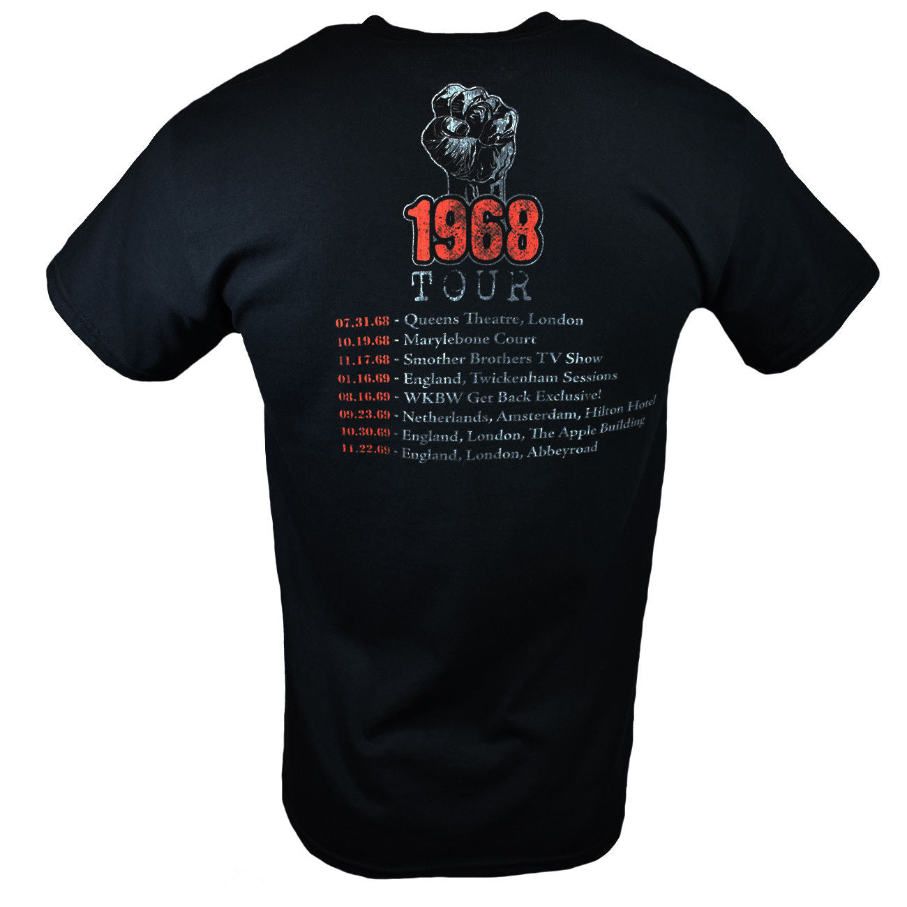 The Beatles 1968 World Tour Lennon McCartney Men's Graphic T-Shirt