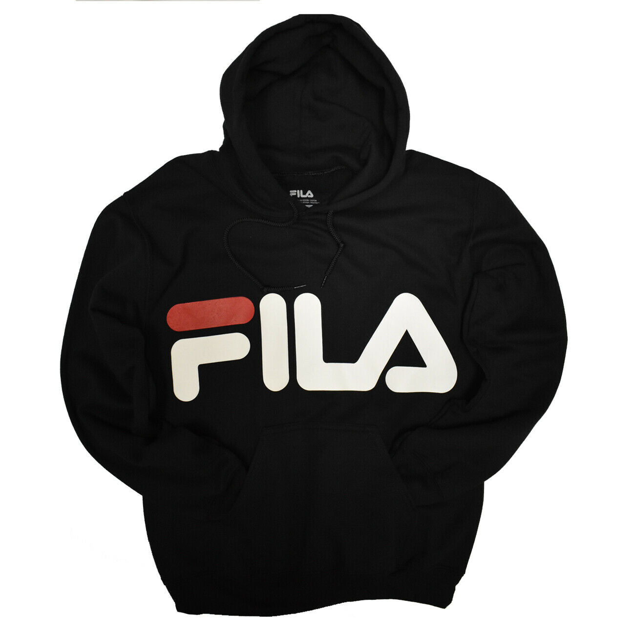 MEDIUM FILA Unisex Black Hoodie Sweatshirt Men's or Women's