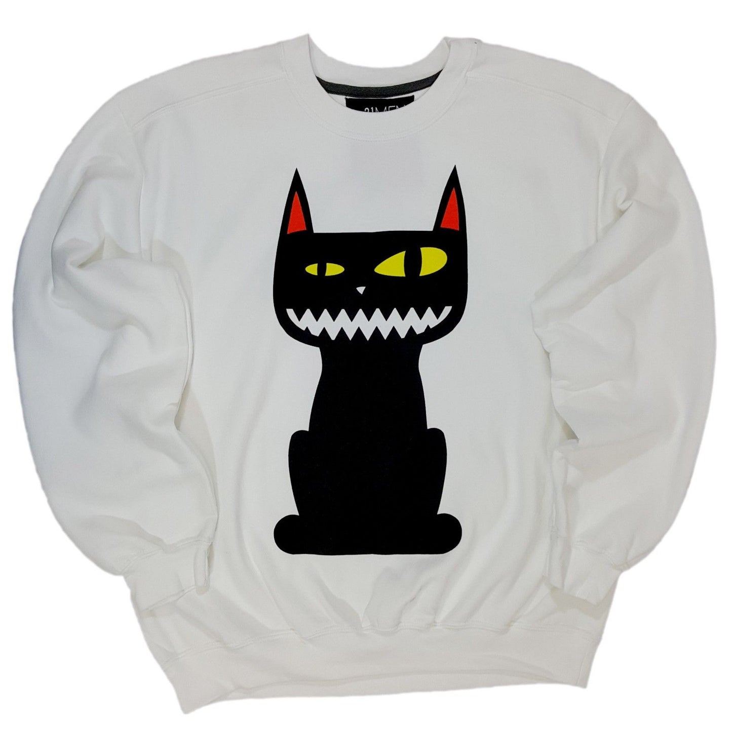 Forever 21 Unisex Scary Pets Graphic Print Pullover Crew Neck Sweatshirt
