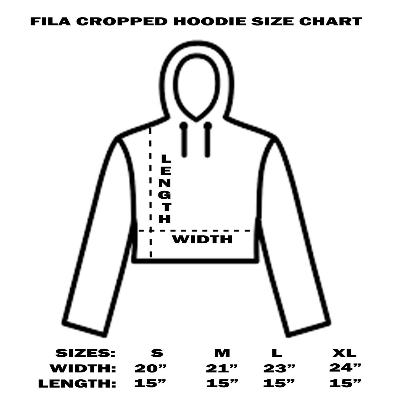 Women's FILA Cropped Long Sleeve Pullover in Black size LARGE