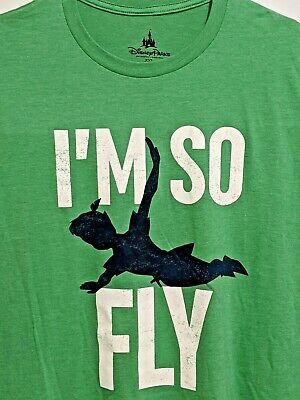 Men's T-Shirt Disney Peter Pan "I Am SO FLY" Irish Green