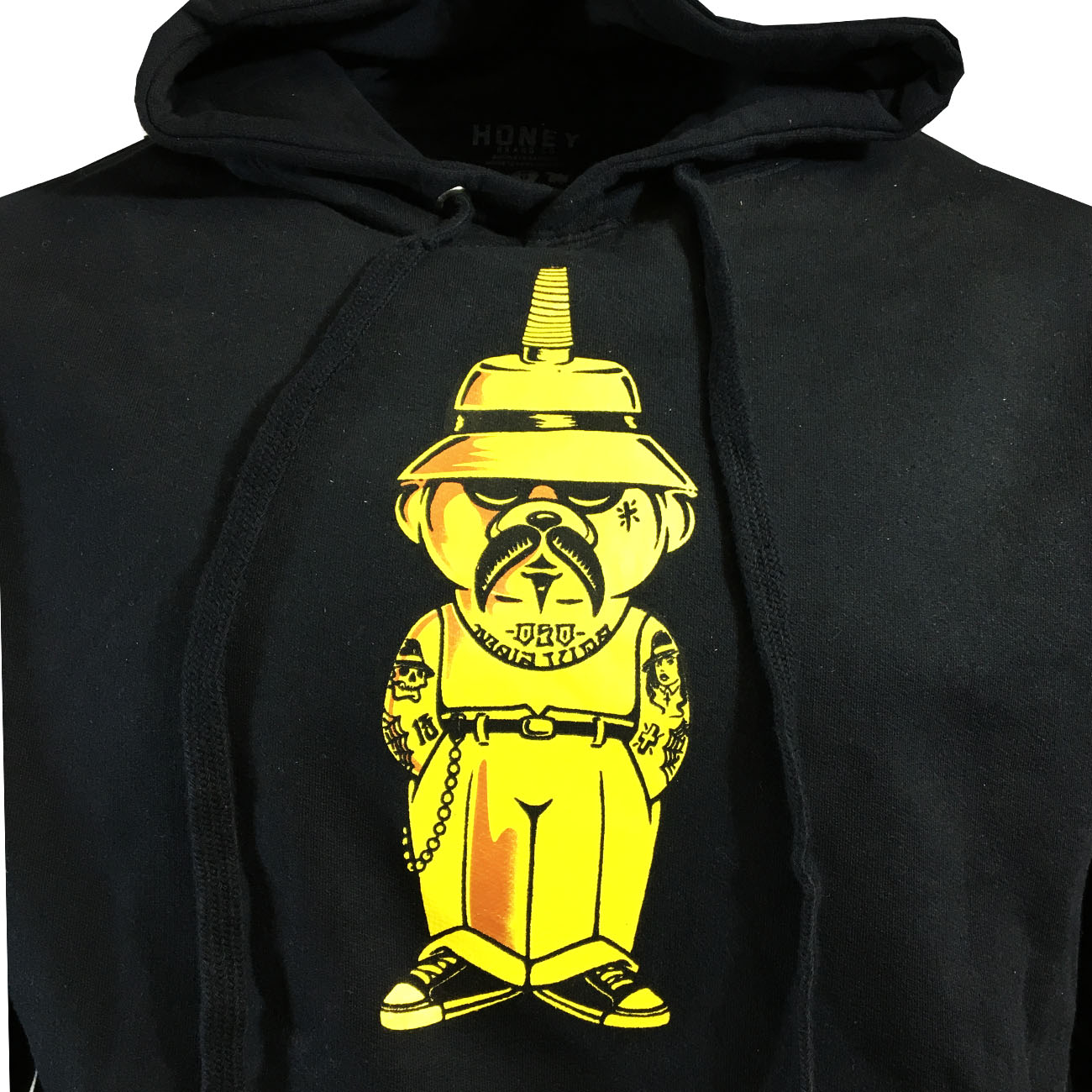 MEN'S Sweatshirt New Hoodie Black Cholo Design Honey Brand Sizes SMALL MEDIUM