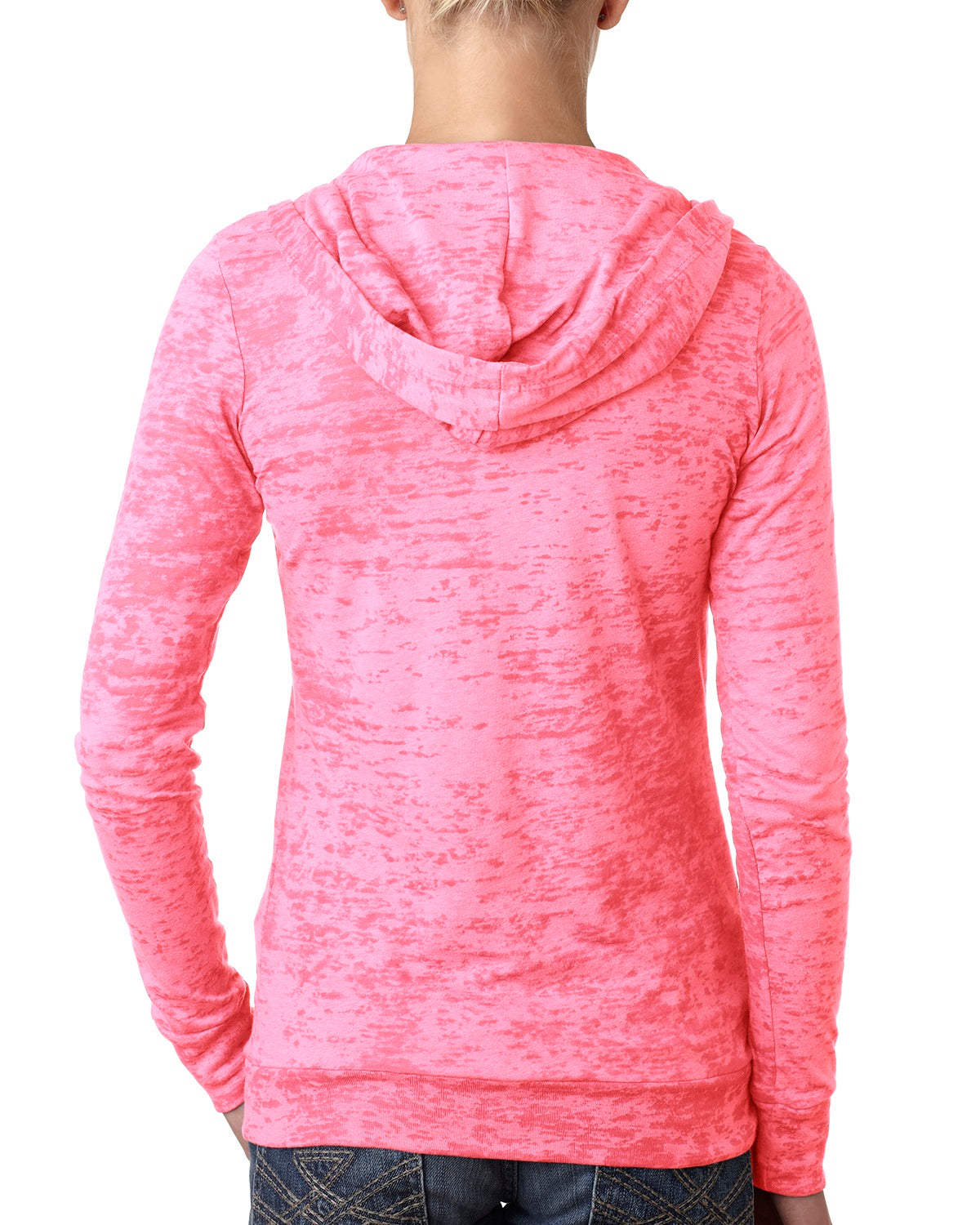 Next Level Women's Burnout Long Sleeve Hoodie Shirt