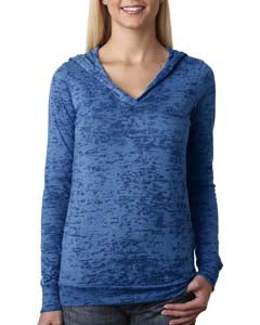 Next Level Women's Burnout Long Sleeve Hoodie Shirt