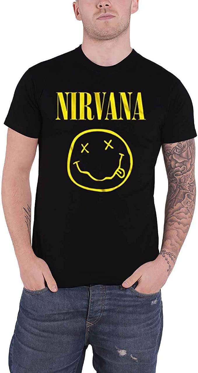 Classic Nirvana Smile Band T-Shirt - Mens/Unisex