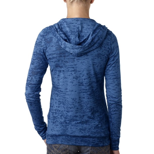 Next Level Women's Burnout Long Sleeve Hoodie Shirt