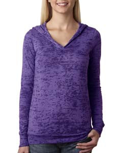 Next Level Women's Burnout Long Sleeve Hoodie Shirt