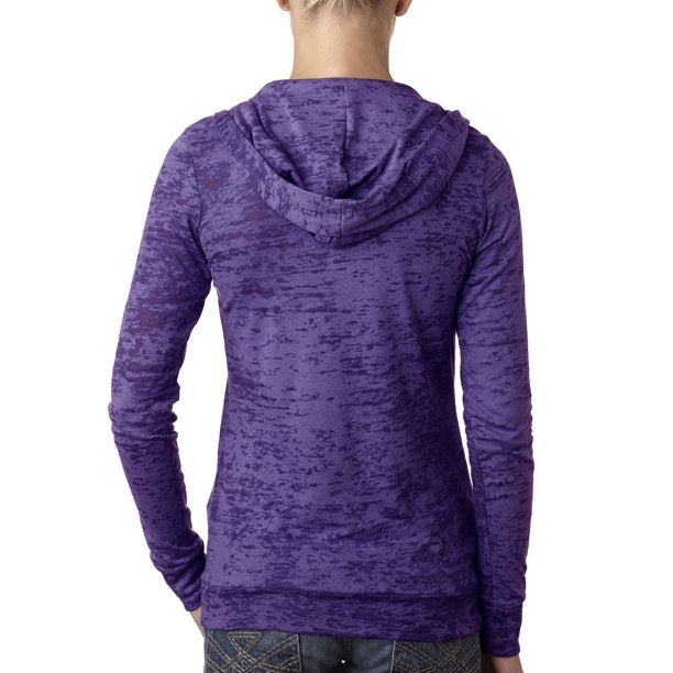 Next Level Women's Burnout Long Sleeve Hoodie Shirt