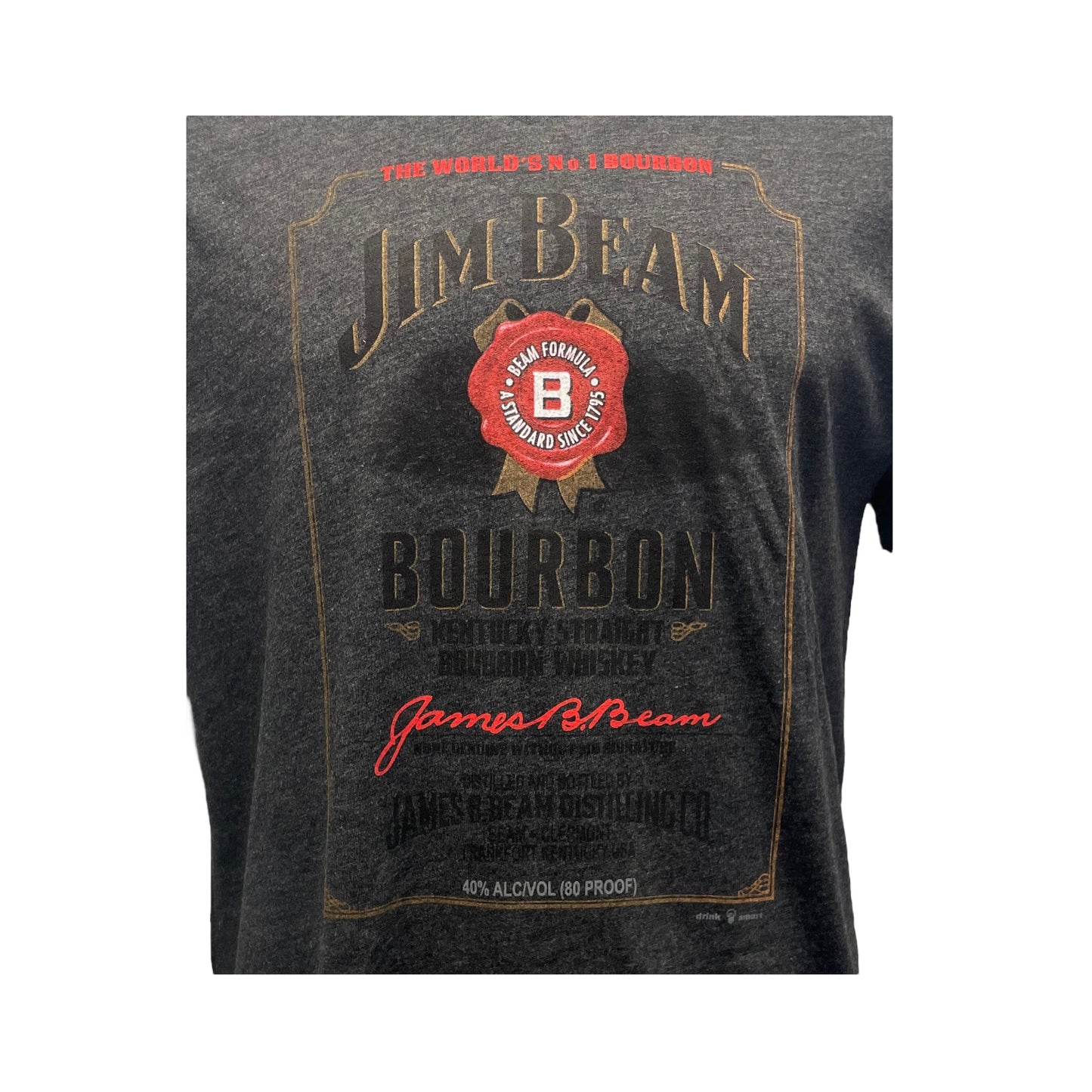 Jim Beam Bourbon Logo V-Neck T-Shirt - Men/Unisex