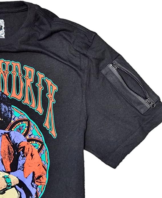 JIMI HENDRIX VOODOO CHILD Rock 60's Music Zipper ON SHOULDER Guitar .