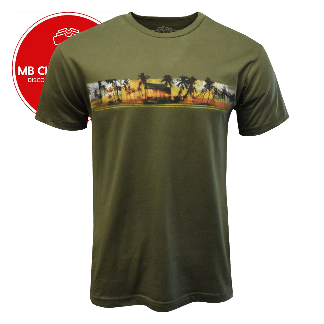 Men's T shirts Sunset-Palm trees -Bahama Beach MB T-Shirts 100% Cotton NEW