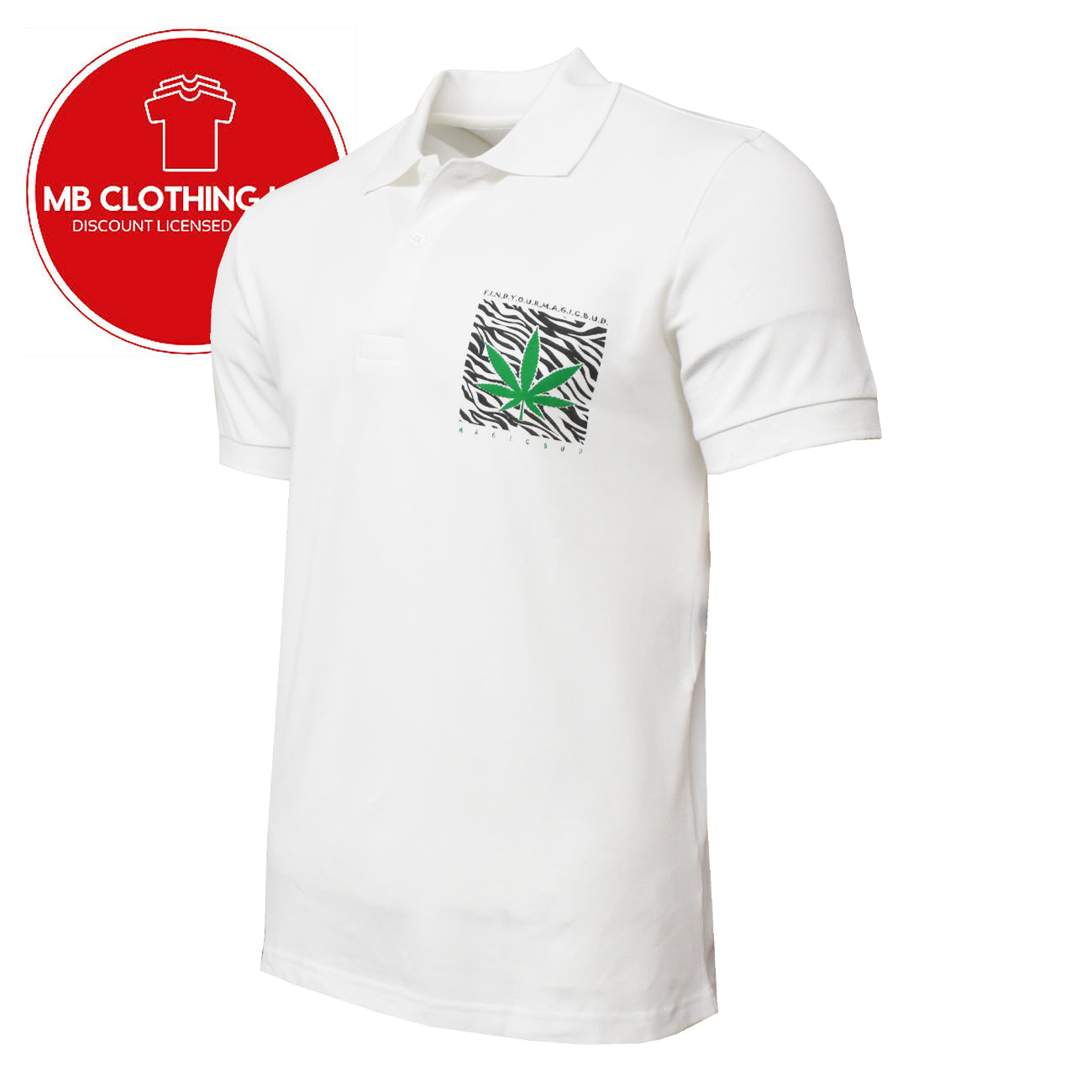 Men's Polo Shirt -420 Weed -Find Your Magic Bud - 5% Spandex - MB T shirts - NEW