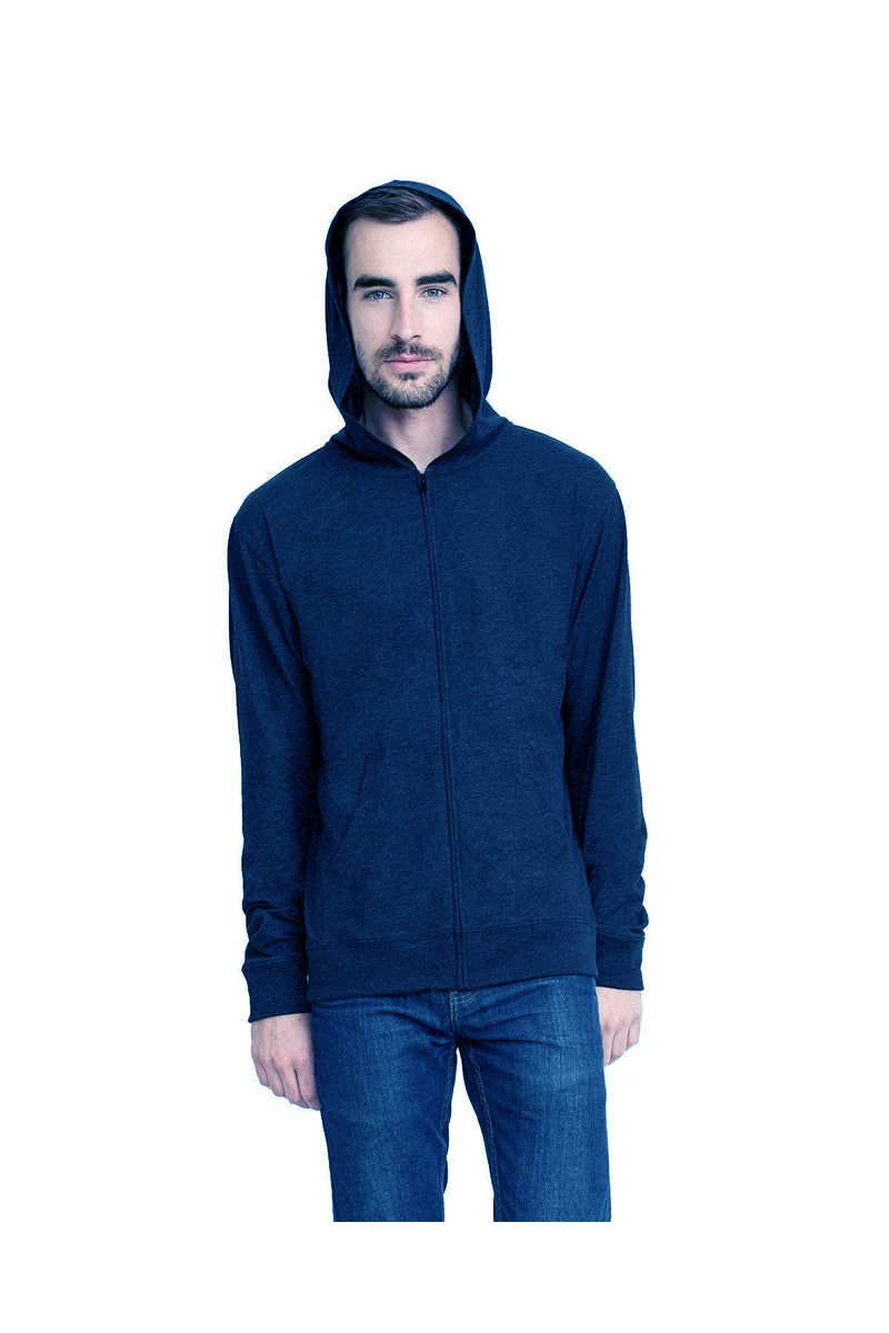 Men's Sweatshirt Hoodie Lightweight Full Zip Hooded Jacket - Royal Blue & Forest Green NEW