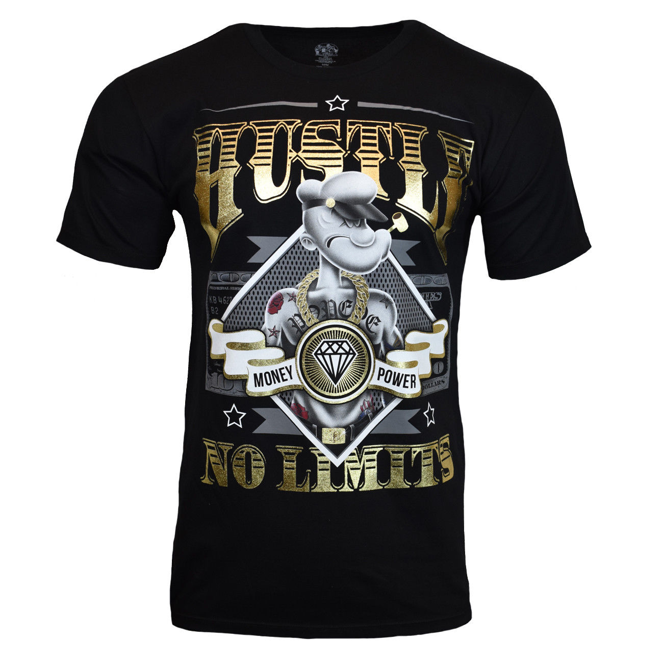 Popeye Hustle No Limits Mens Graphic Tee