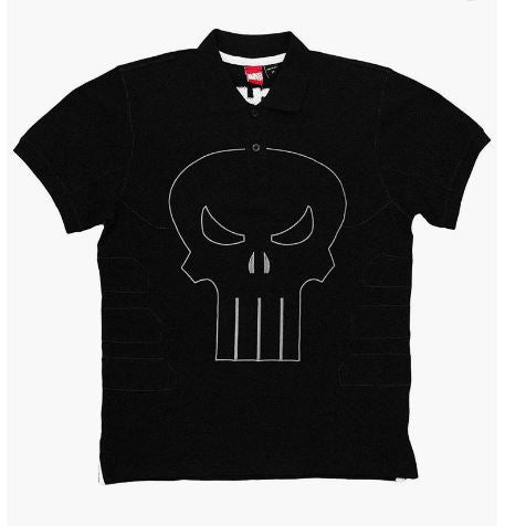 Marvel Comics The Punisher Black Polo Shirt - Men/Unisex