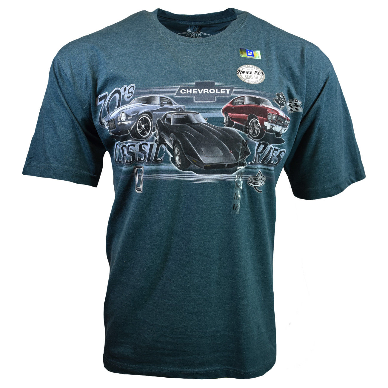 Chevrolet 70s Classic Rides Muscle Cars Graphic T-Shirt