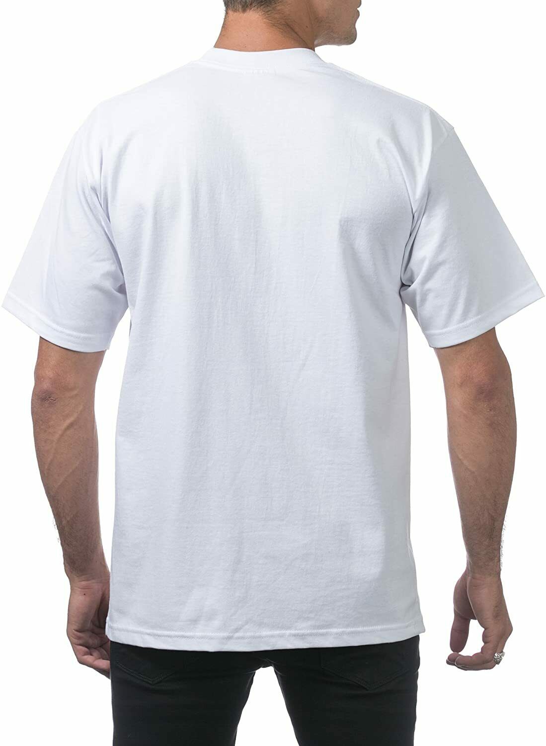 PRO WEST MENS Sport Activewear Heavyweight T-Shirt White or Black (Pack of 2)