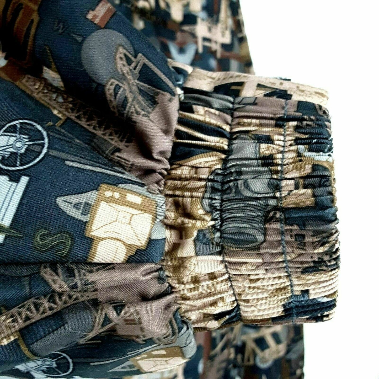 MENS JACKET COAT FLEECE Inside Pocket Full Zip Oil Field Camo Brown Tri-Mountain