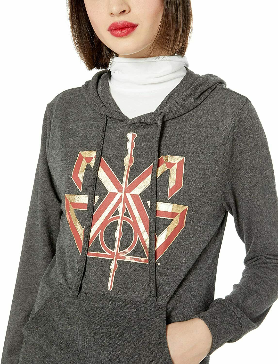 WOMENS HOODIE Fantastic Beast and The Crimes of Grindelwald Black Burgandy Gray