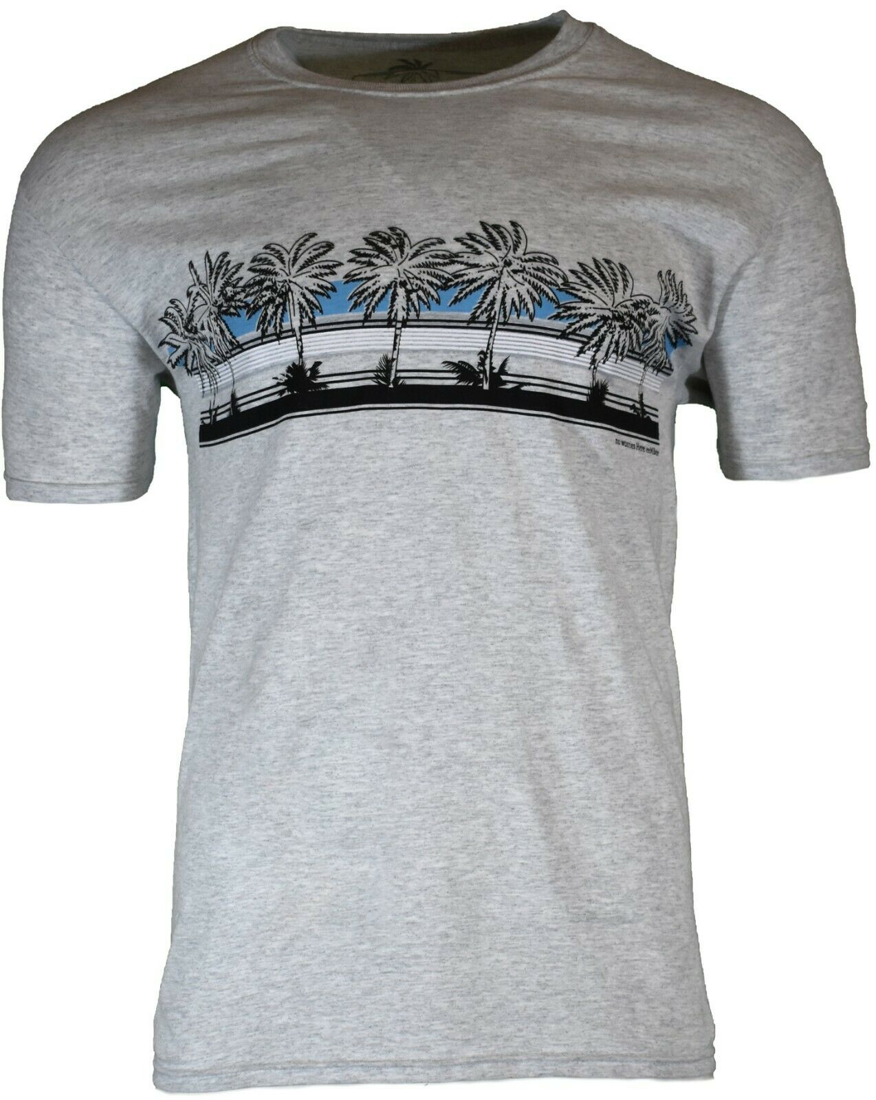 Men's T-Shirt Bahama Beach Palm Trees No Worries Here by eeMBee
