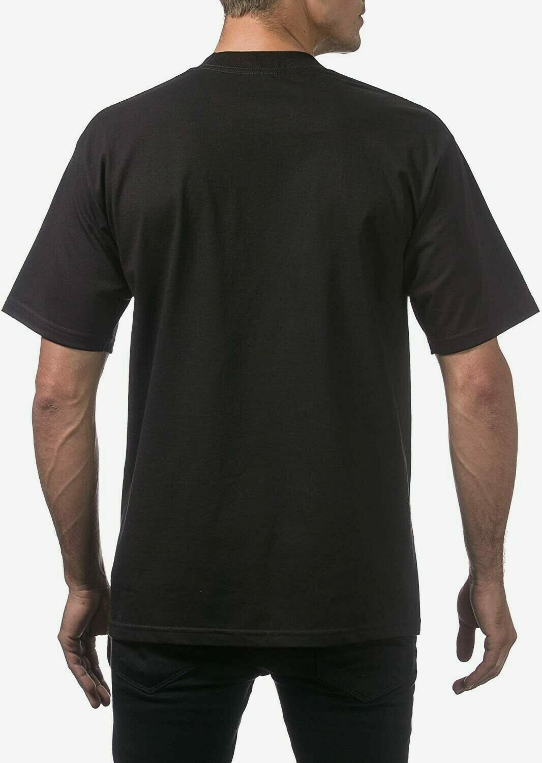 PRO WEST MENS Sport Activewear Heavyweight T-Shirt White or Black (Pack of 2)